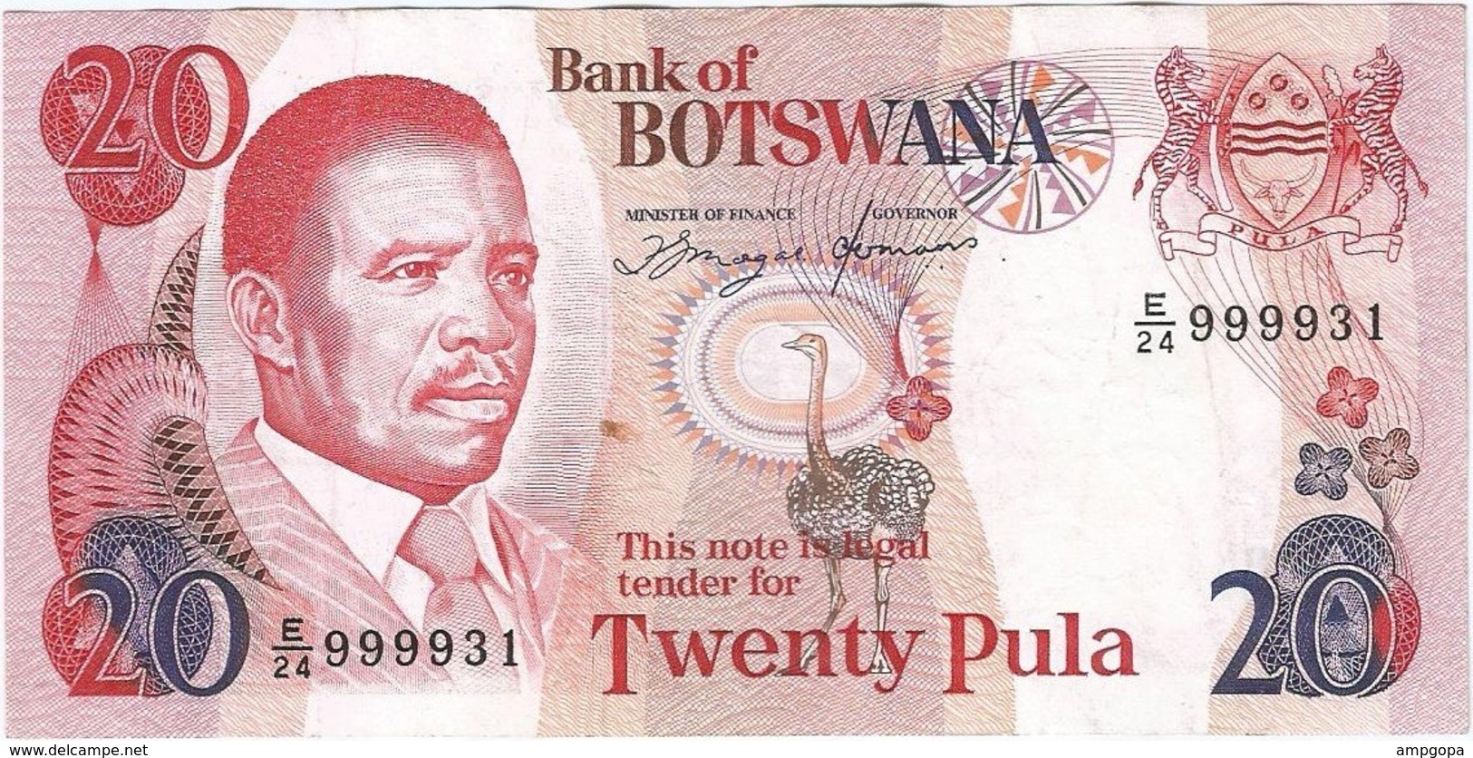 Botsuana - Botswana 20 Pula 1982 Pk 13 A Firma 6a Ref 3697-1 - Botswana