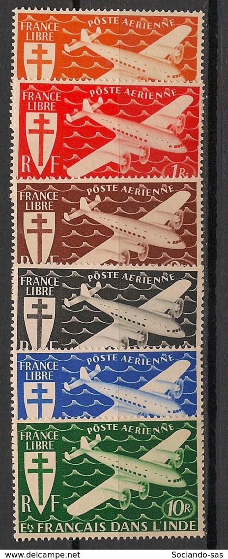 Inde - 1942 - Poste Aérienne PA N°Yv. 1 à 6 - Série Complète - Neuf Luxe ** / MNH / Postfrisch - Unused Stamps