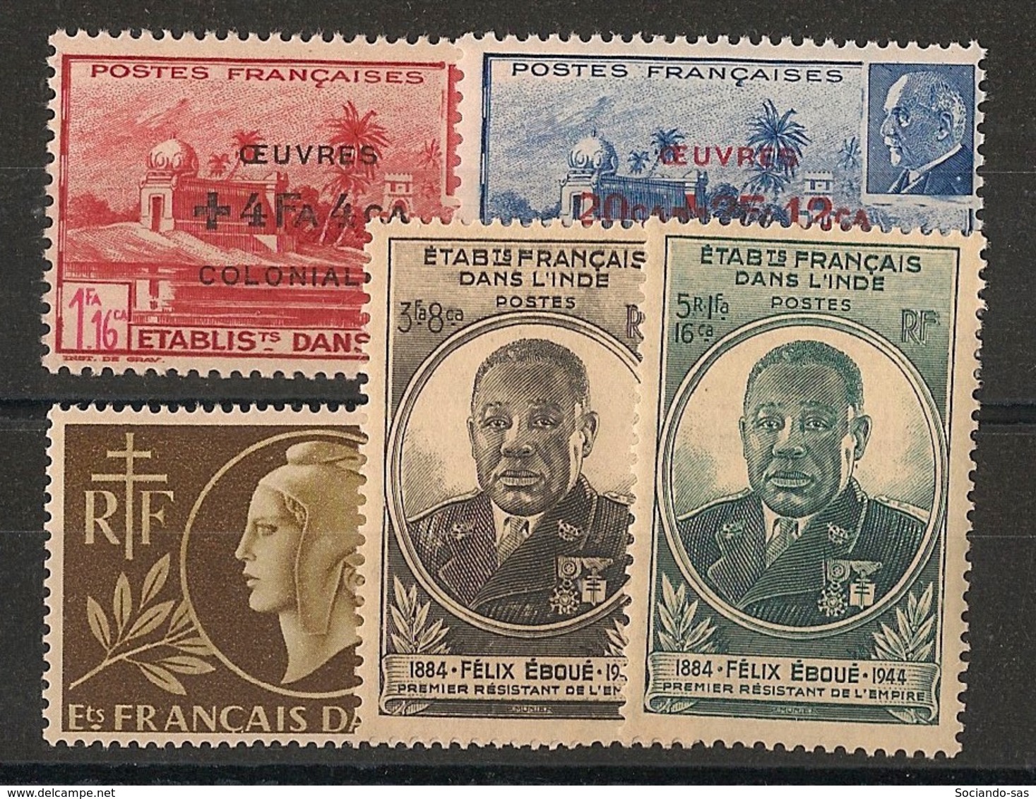 Inde - 1944-45 - N°Yv. 231 à 235 - Complet - 5 Valeurs - Neuf Luxe ** / MNH / Postfrisch - Unused Stamps