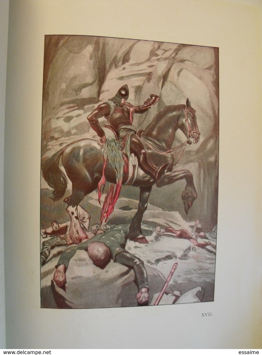 la chanson de Roland. Les grandes oeuvres illustrées. J-G Cornélius. Henri Laurens 1912. 24 planches HT couleurs