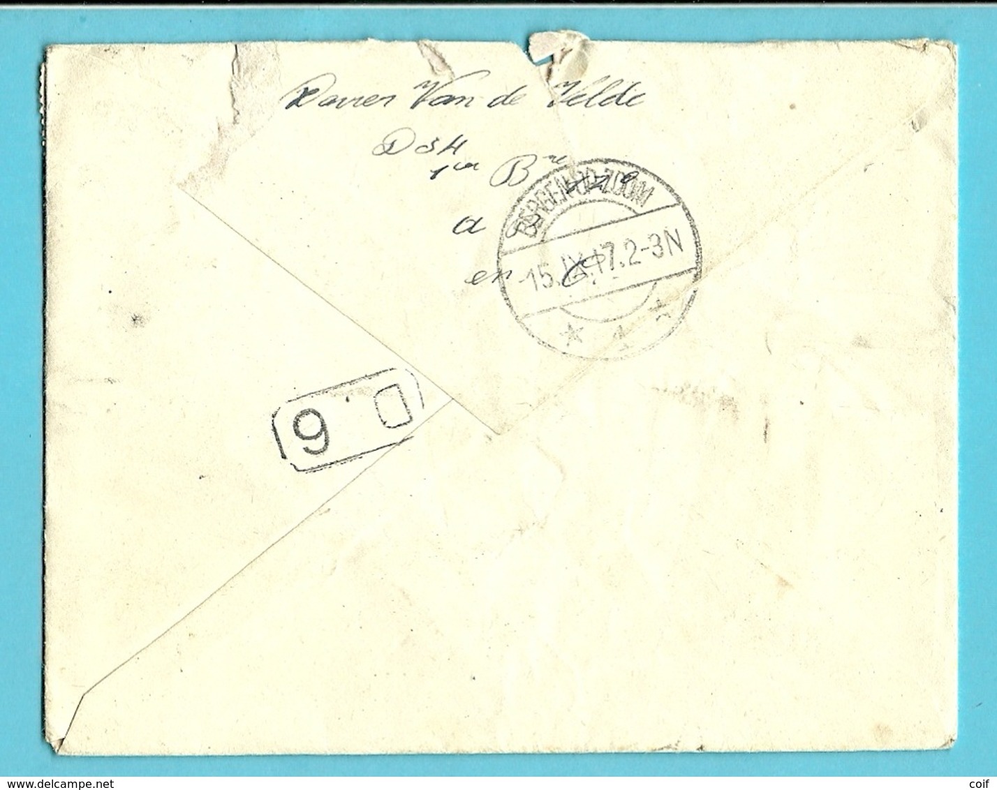 140 Op Brief PMB 4 Naar Bergen Op Zoom (Holland)  Stempel CENSUUR GEPASSEERD + C.F. (censuur / Folkestone) - Army: Belgium