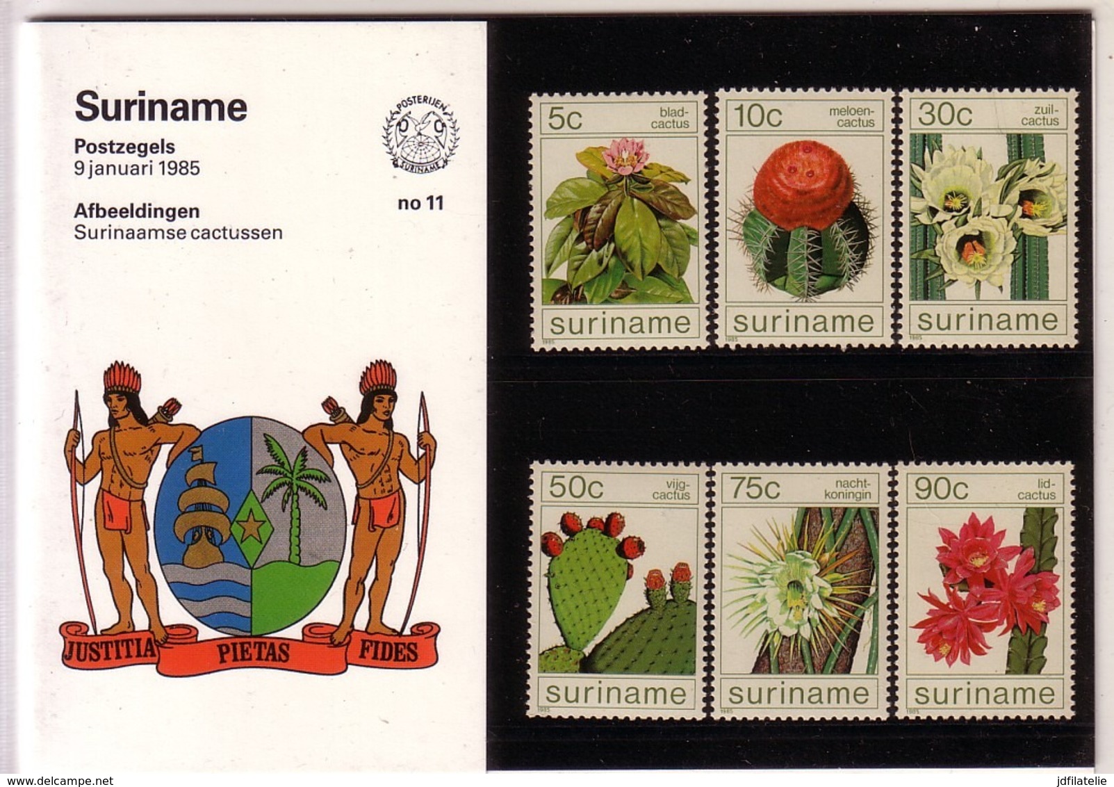 Presentatiemapje Suriname Nr. 11. Cactussen. 1985. - Suriname