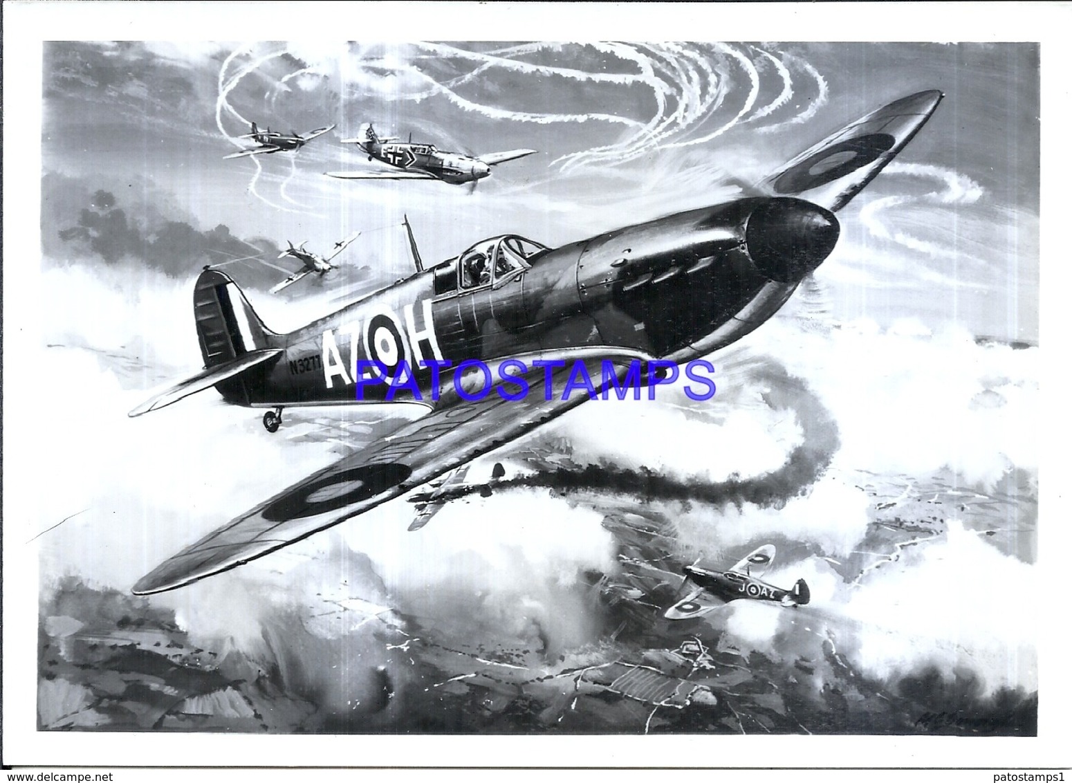 119998 AVIATION AVIACION AZOH SUPERMARINE 17.5 X 12.5 CM PHOTO NO POSTAL POSTCARD - Autres & Non Classés