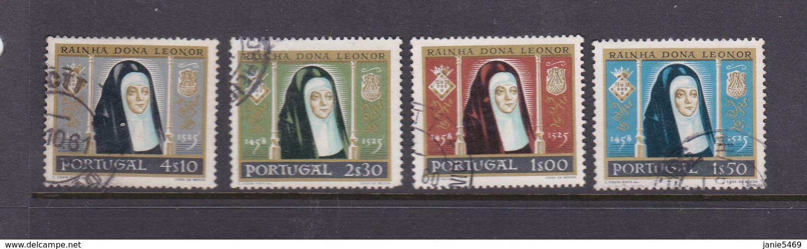 Portugal SG 1158-1161 1958 500th Birth Anniversary Queen Leonora,used - Oblitérés