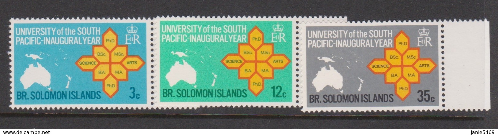 Solomon Islands SG 181-183 1969 Inauguration Of South Pacific University,mint Never  Hinged - Solomon Islands (1978-...)