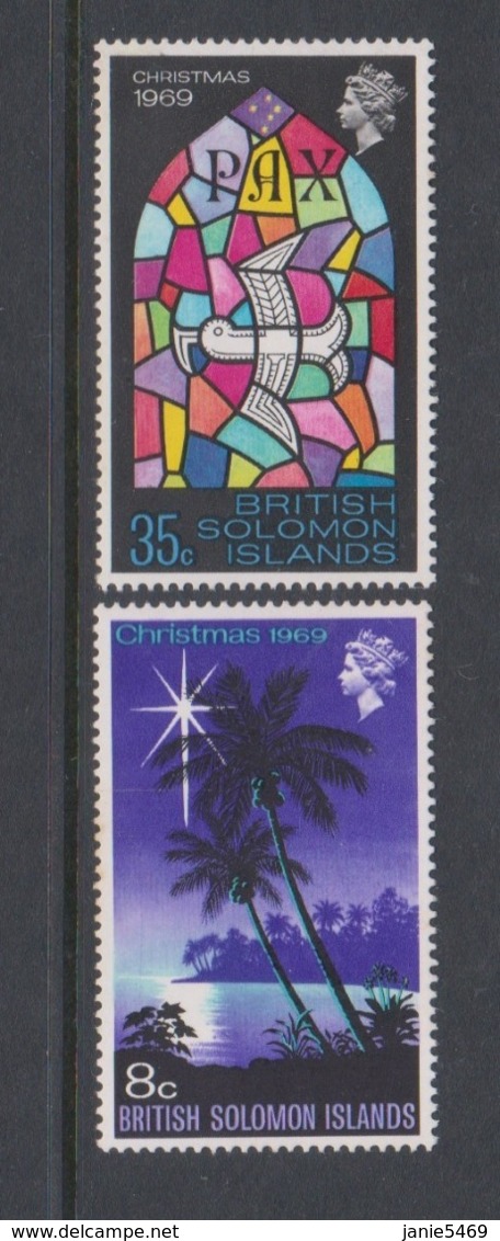 Solomon Islands SG 189-190 1969 Christmas,mint Never  Hinged - Salomoninseln (Salomonen 1978-...)