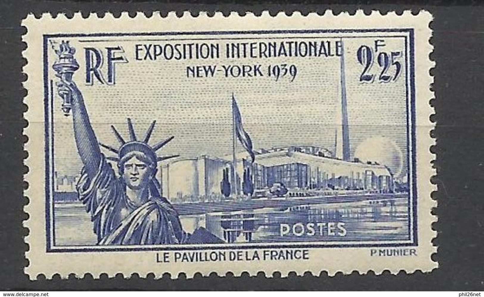 France N° 426 Expostion New York 1937 Pavaillon De La France   Neuf   * *  TB  = MNN H VF  - Other & Unclassified