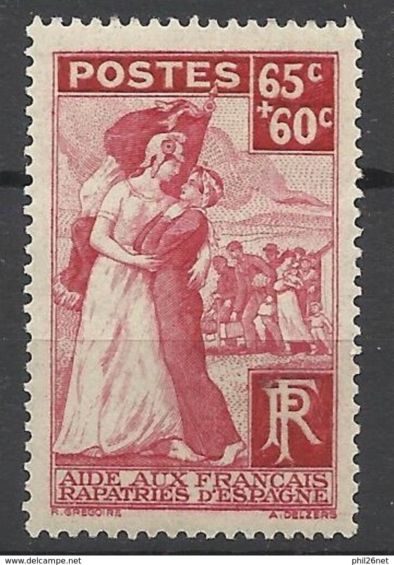 France N° 401 Français Rapatriés D'Espagne  Neuf   * *  TB  = MNN H VF  - Réfugiés