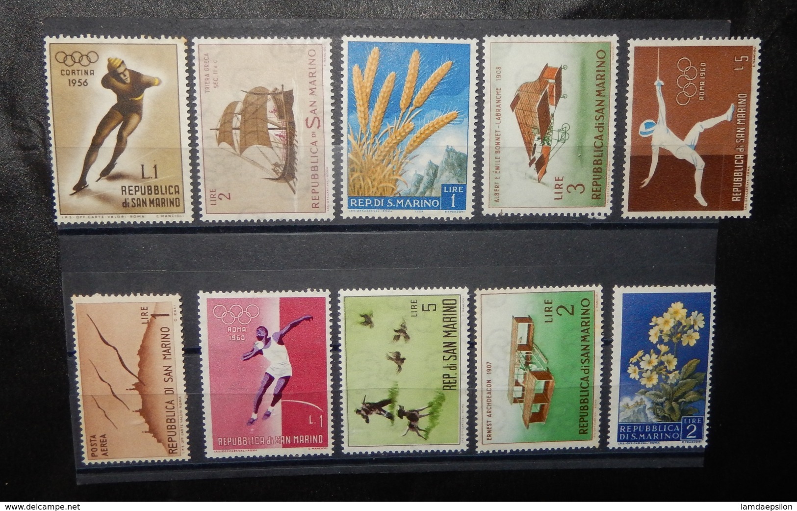 A127 SAINT MARIN LOT OF 10 DIFFERENT STAMPS - Sonstige & Ohne Zuordnung