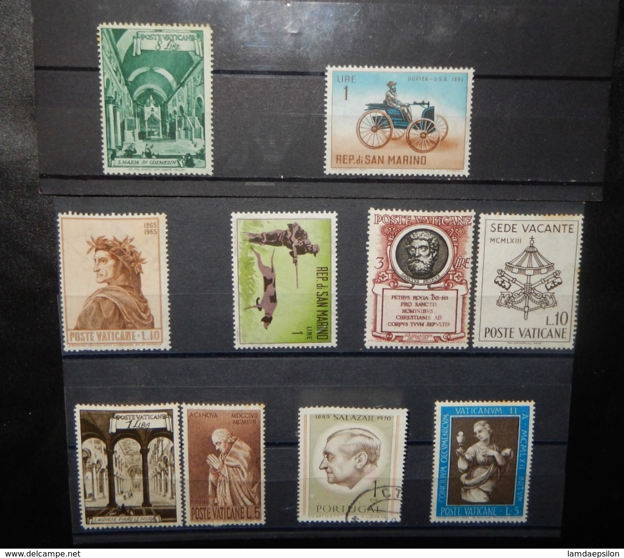 A130 VATICAN LOT OF 10 DIFFERENT STAMPS - Other & Unclassified