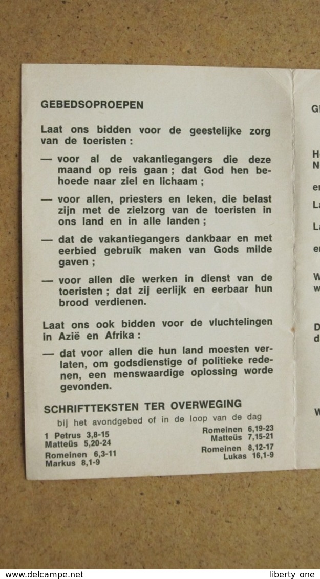 Gebedsintenties Voor Juli 1968 / GEESTELIJKE ZORG VOOR DE TOERISTEN ( Kerk En Wereld Mechelen ) Zie Foto's ! - Religion & Esotérisme