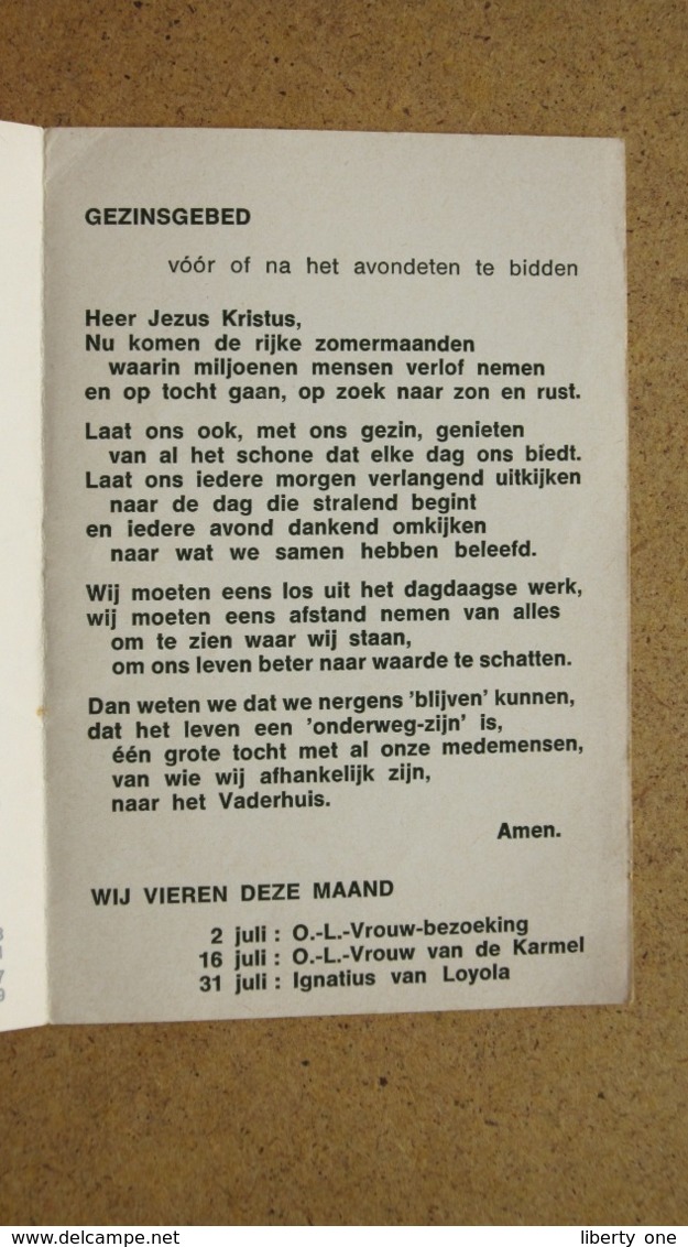 Gebedsintenties Voor Juli 1968 / GEESTELIJKE ZORG VOOR DE TOERISTEN ( Kerk En Wereld Mechelen ) Zie Foto's ! - Religion & Esotérisme