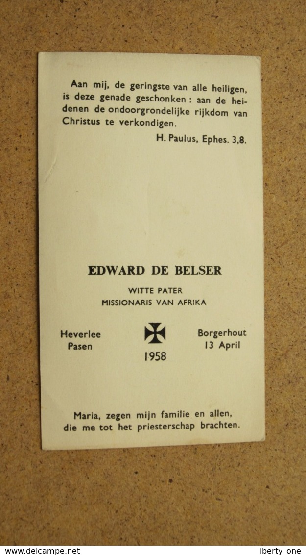 HOC EST ENIM CORPUS MEUM ( EDWARD De BELSER Witte Pater Missionaris Van Afrika > 1958 ) Zie Foto's ! - Religione & Esoterismo