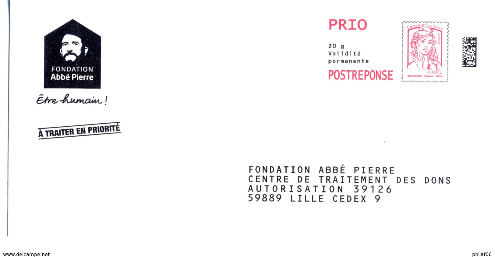 PAP Rep Fondation Abbé Pierre (n° 175002 PAP160) - PAP : Antwoord /Ciappa-Kavena