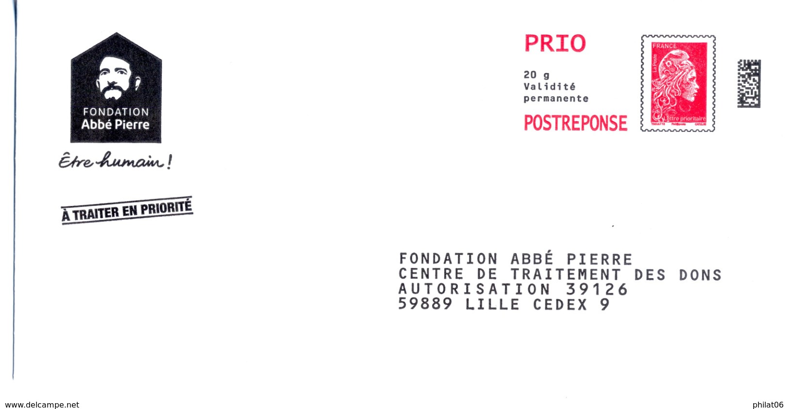 PAP Rep Marianne De L'engagée  Fondation Abbé Pierre N° 226184 (PAP 161) - PAP : Antwoord /Marianne L'Engagée