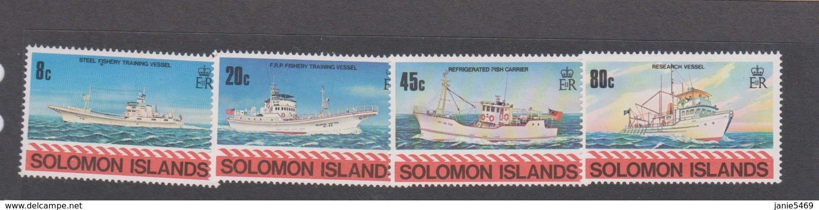 Solomon Islands SG 413-416 1980 Fishing,mint Never  Hinged - Solomon Islands (1978-...)