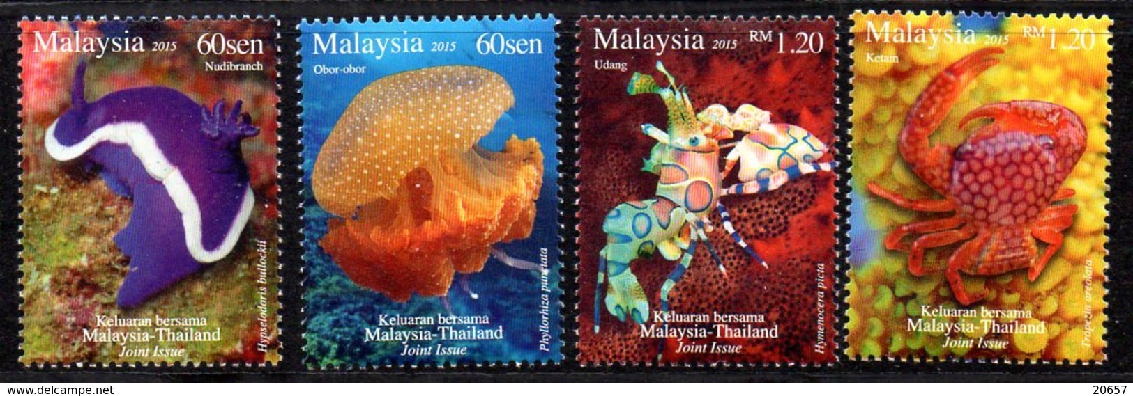 Malaisie Malaysia 1781/84 Faune Marine , Thailand - Meereswelt