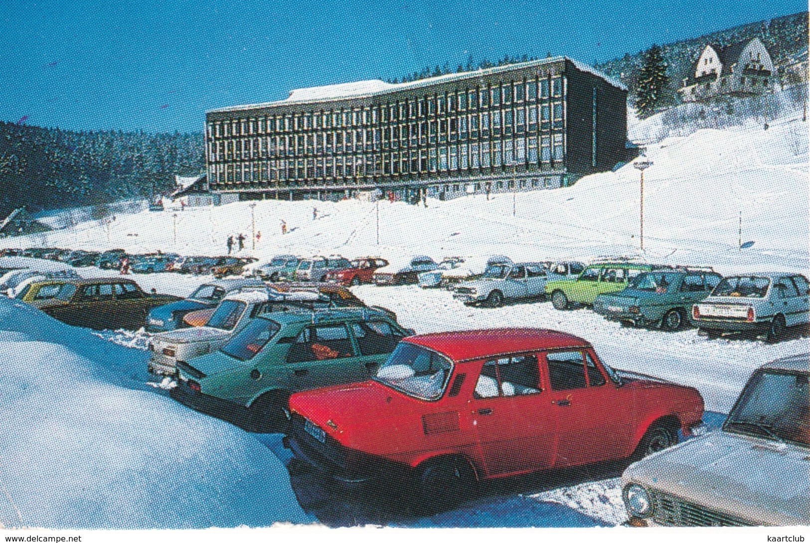 Janské Lázne, SKODA 1000MB, 120, WARTBURG 353, TRABANT UNIVERSAL - SKI & SEILBAHN/ CABLE-CAR - (CSSR) - WWF Stamp, Frog - Toerisme