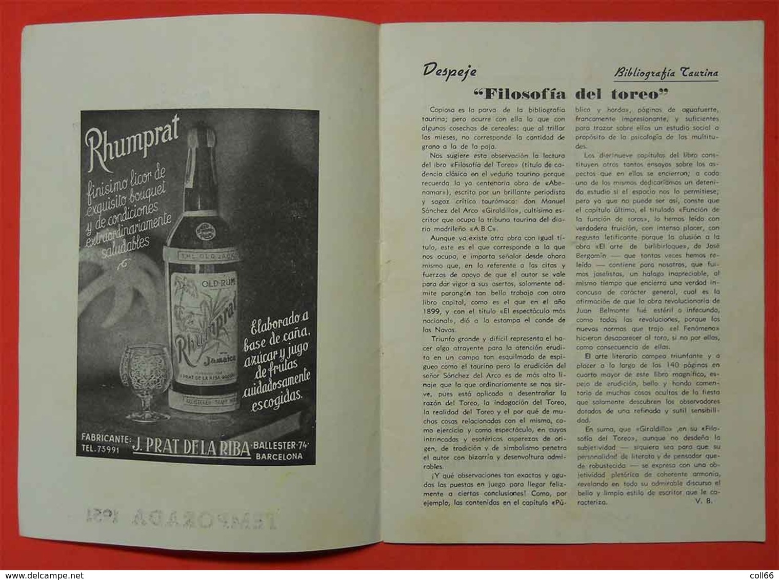 1951 Programa Official De Las Plazas De Toros De Barcelona Enrique Vargas Gonzalez "Minuto Illustrion Dominguez - Programmes