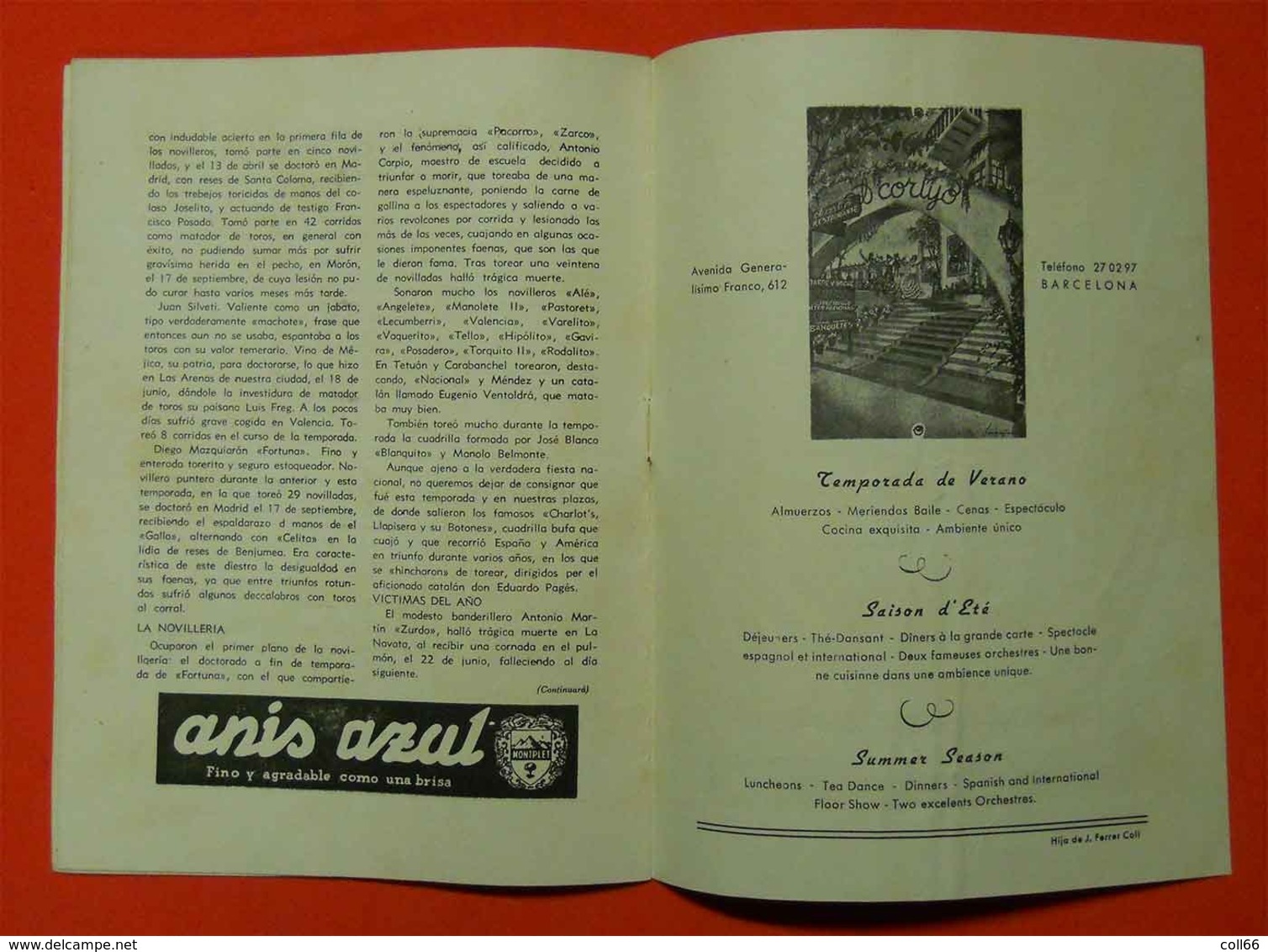 1951 Programa Official De Las Plazas De Toros De Barcelona Enrique Vargas Gonzalez "Minuto Illustrion Dominguez - Programmes