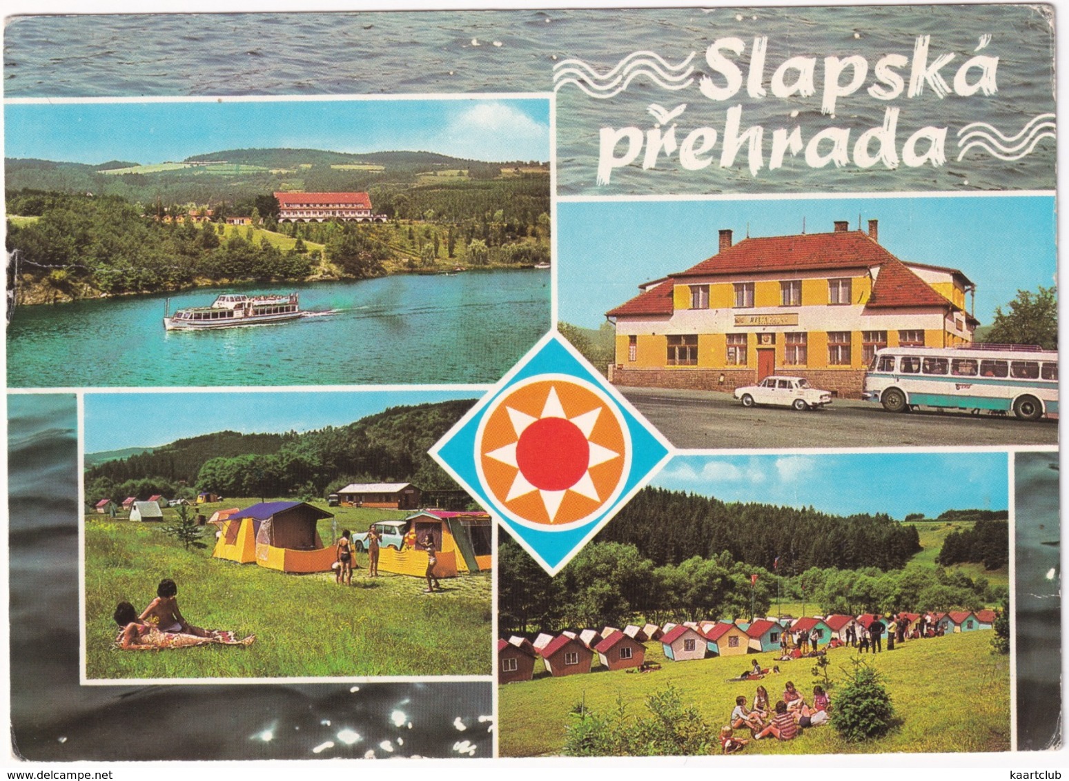 Slapská Prehrada: SKODA 1000MB, SKODA AUTOBUS - CAMPING Roviste, Zotovovna ROH Permon, Hotel 'Na Zrubku' - (CSSR) - Toerisme