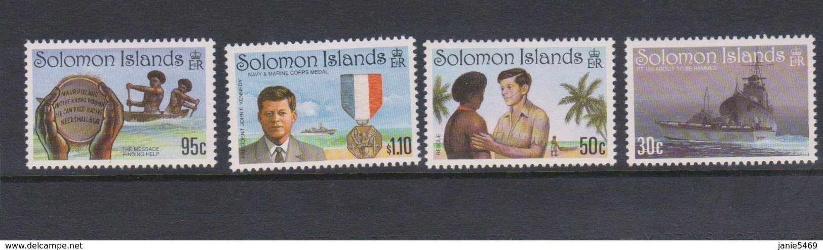 Solomon Islands SG 775-778 1993 50th Anniversary Sinking Of PT109,mint Never Hinged - Solomon Islands (1978-...)