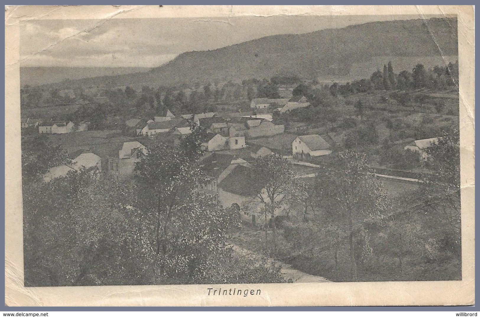 Luxembourg - TRINTINGEN Picture Postcard - 1918 - PC From WW1 AEF Soldier To His Mother In California - US APO MPES 729 - Autres & Non Classés