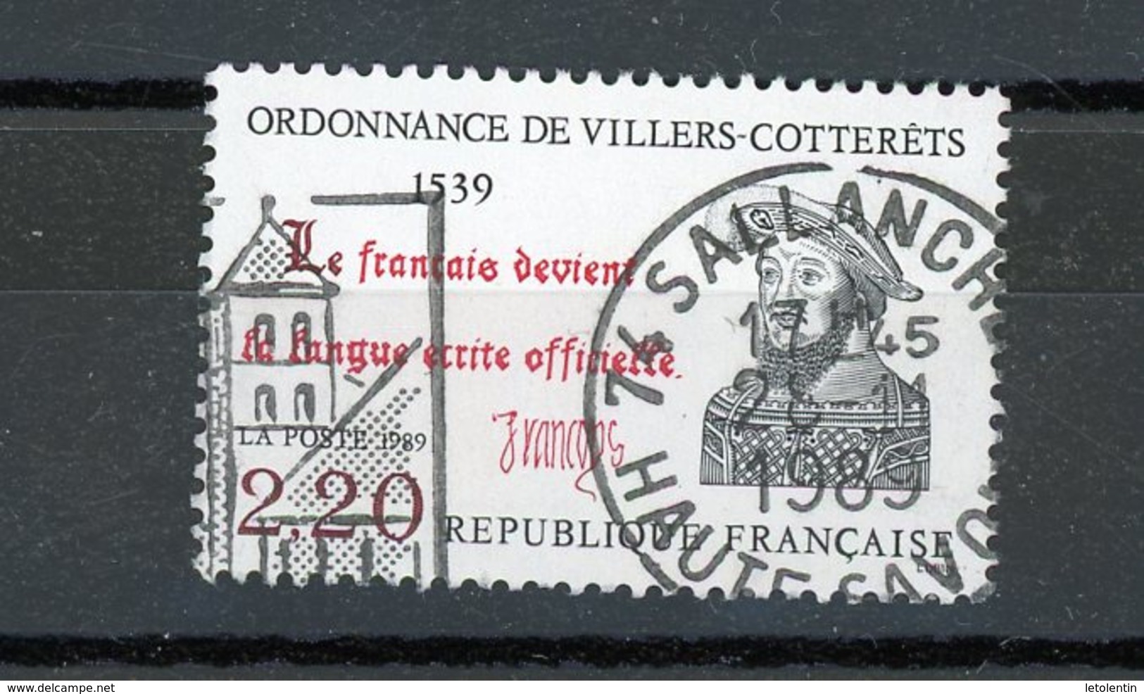 FRANCE - ORDONNANCE DE VILLERS-COTTERETS - N° Yvert 2609 Obli. Ronde De SALLANCHES 1989 - Oblitérés