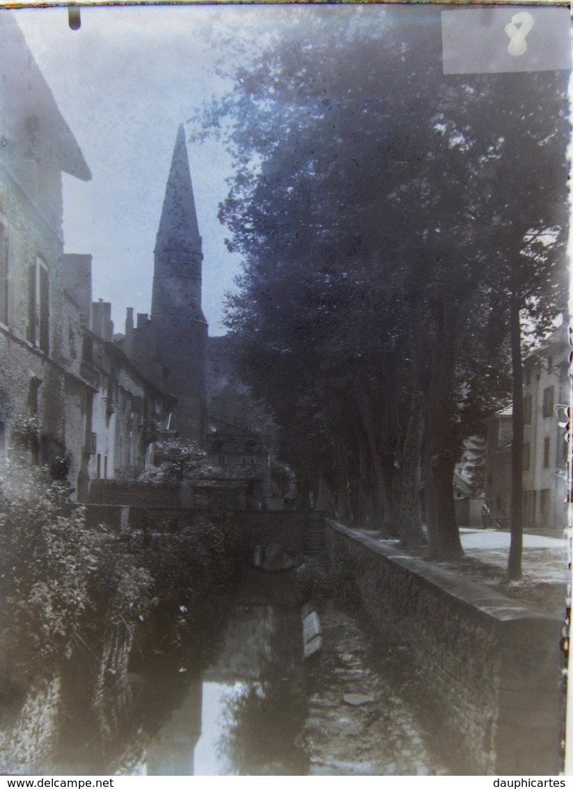 CREMIEU (38), 17 Mai 1890 : Avenue De Crémieu. Plaque De Verre. Négatif. Lire Descriptif. - Plaques De Verre