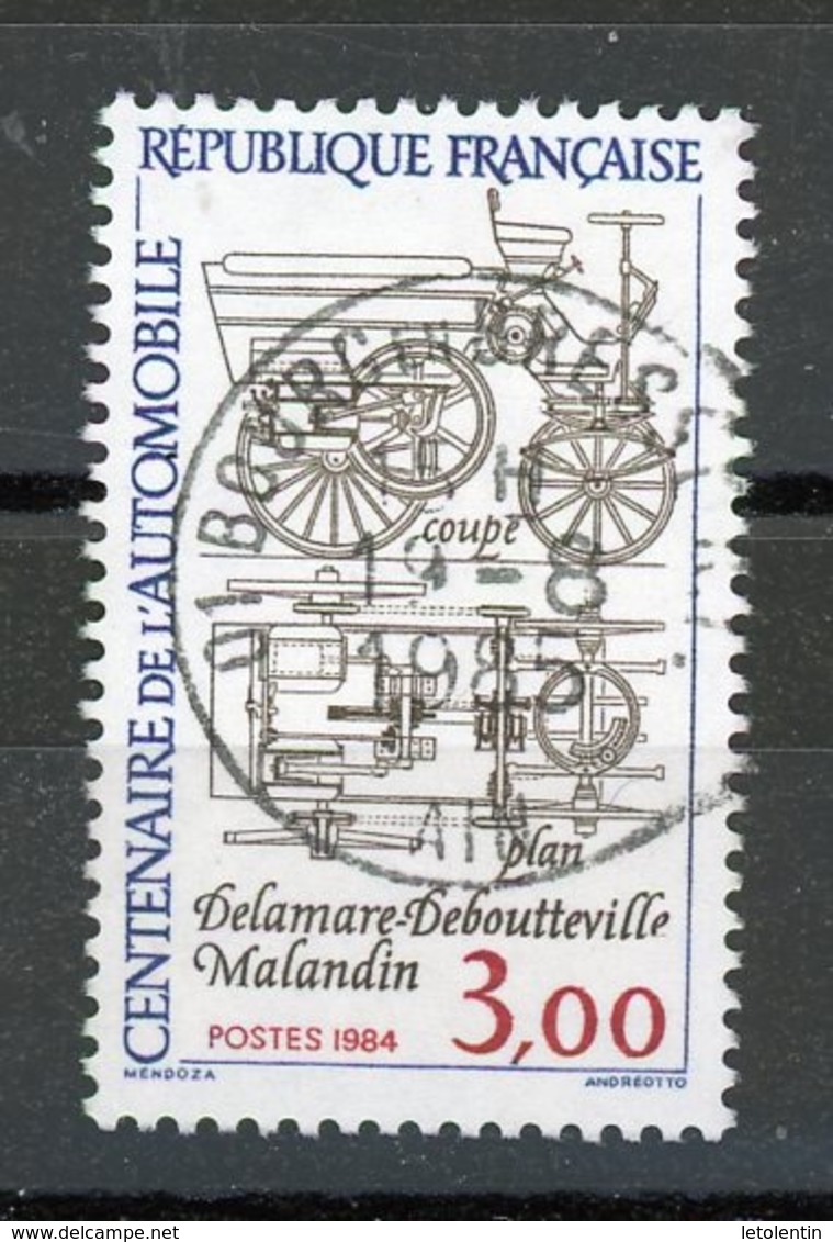 FRANCE - 100 ANS DE L'AUTO - N° Yvert 2341 Obli. Ronde De BOURG EN BRESSE 1985 - Oblitérés