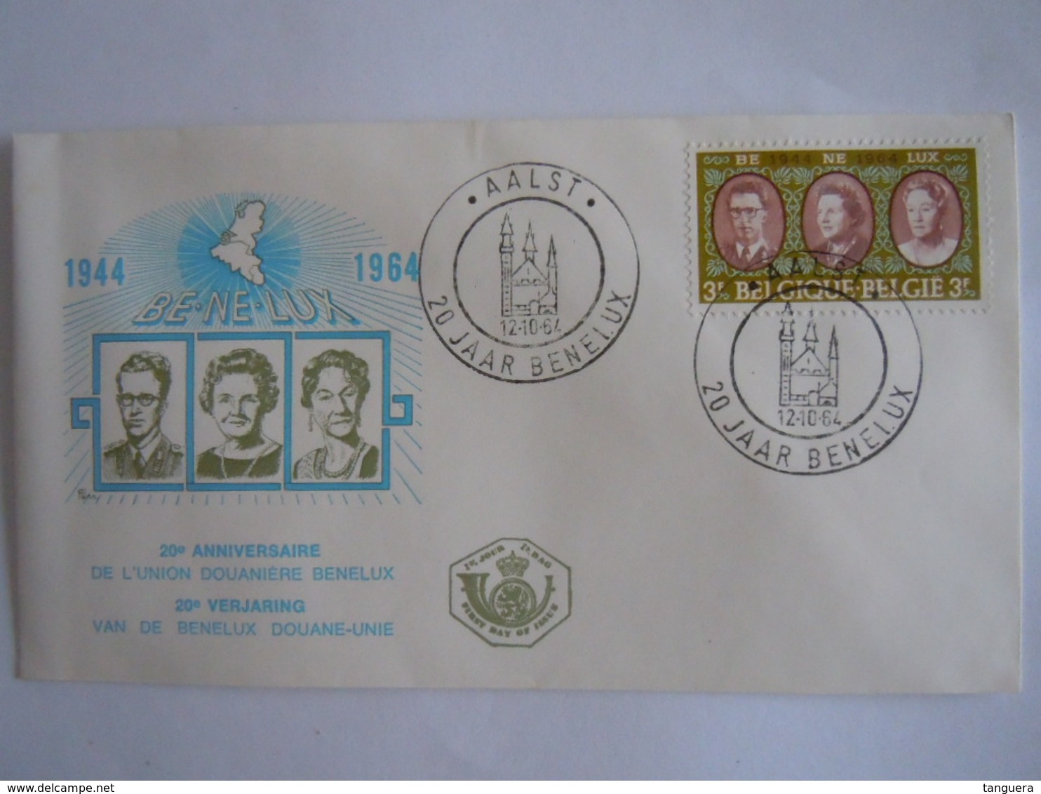 België Belgium 1964 FDC 20 Jaar Ans Benelux Cob 1306 - 1961-1970