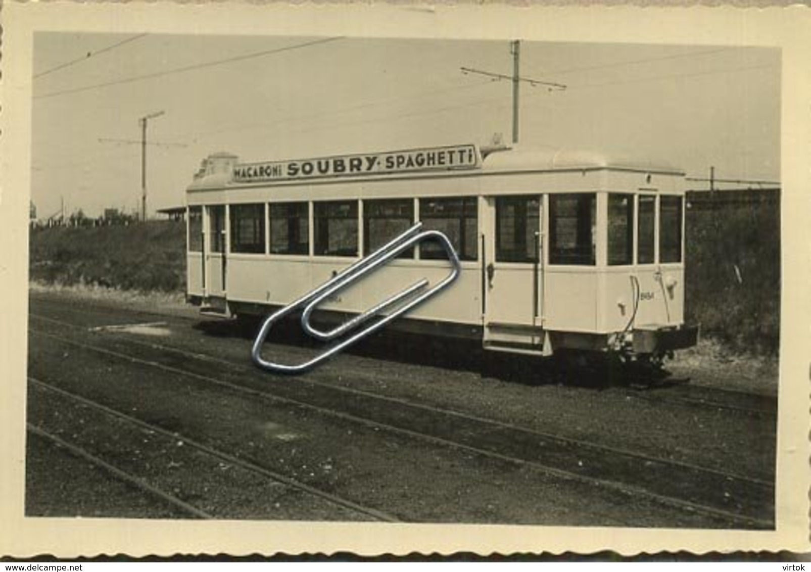 TRAM  19454 : Oostende-Ostende Remorque Provenant Des Anciennes Motrices ' BOGOTA " 9623 A 9658      ( 9 X 6 Cm) 1956 - Autres & Non Classés