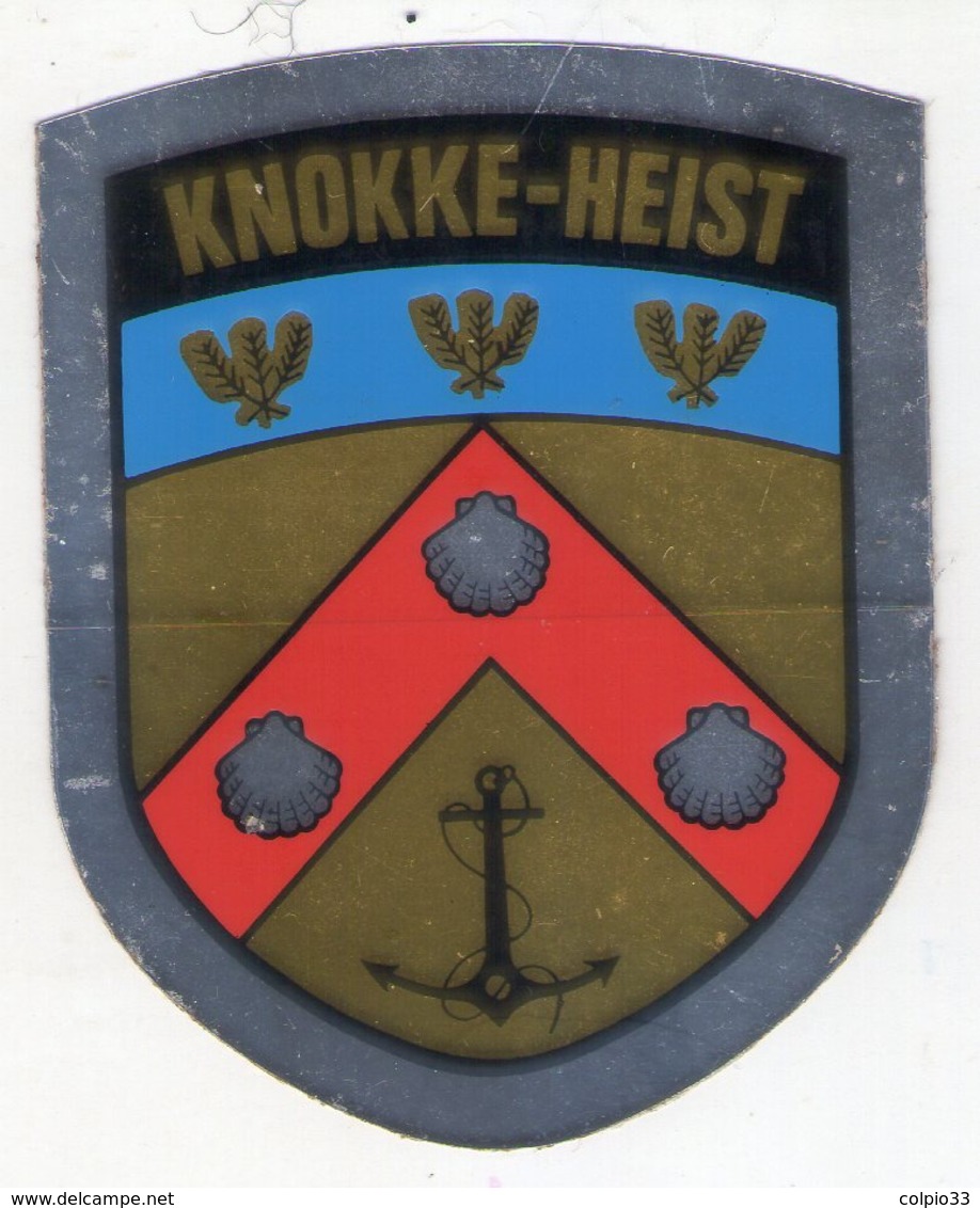 AUTOCOLLANT .  STICKER .  KNOKKE-HEIST . BELGIE .  BLASON . ECUSSON . - Autocollants