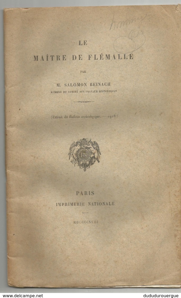 LE MAITRE DE FLEMALLE PAR SALOMON REINACH - Art