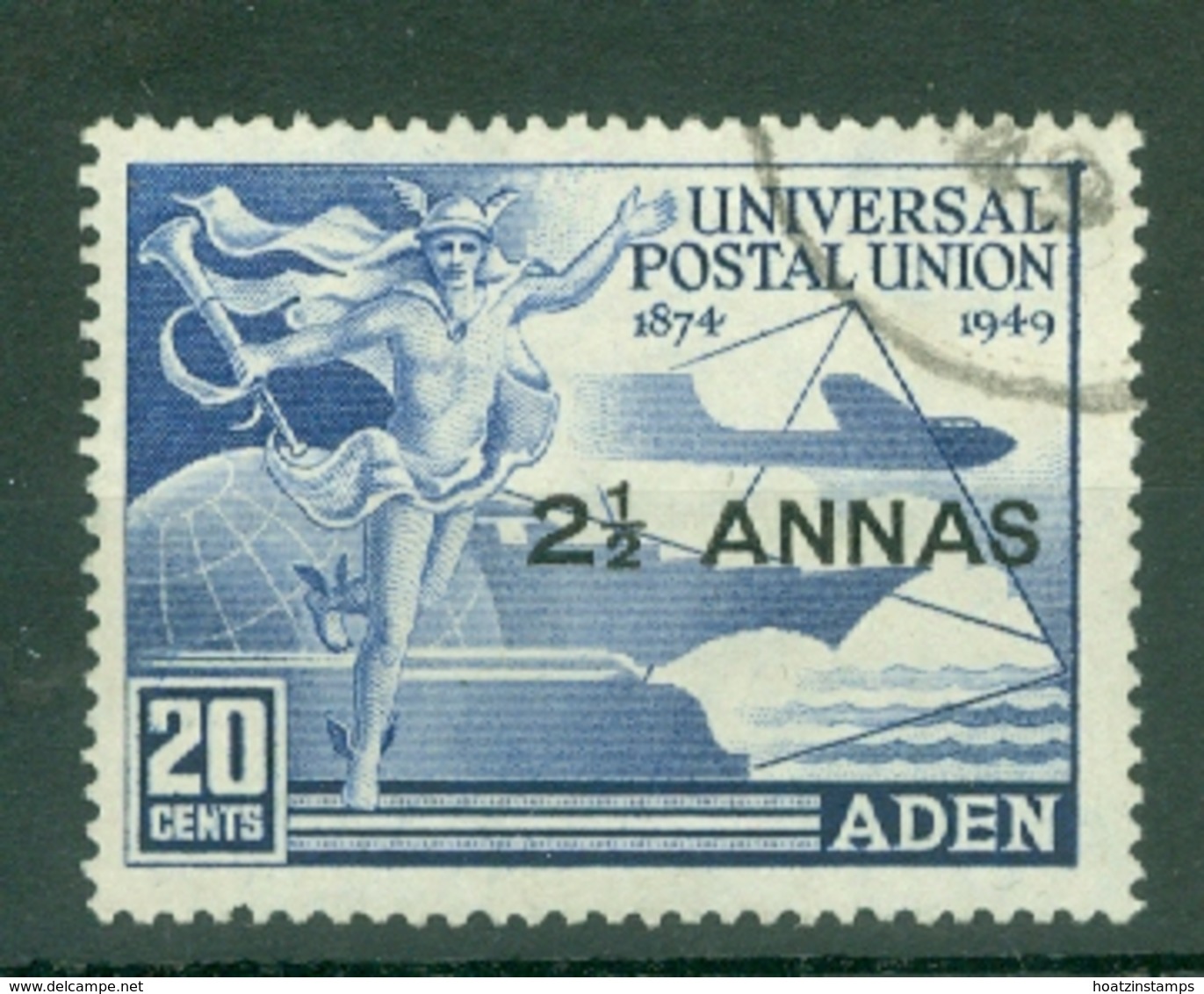 Aden: 1949   U.P.U.   SG32   2½a N 20c  Used - Aden (1854-1963)