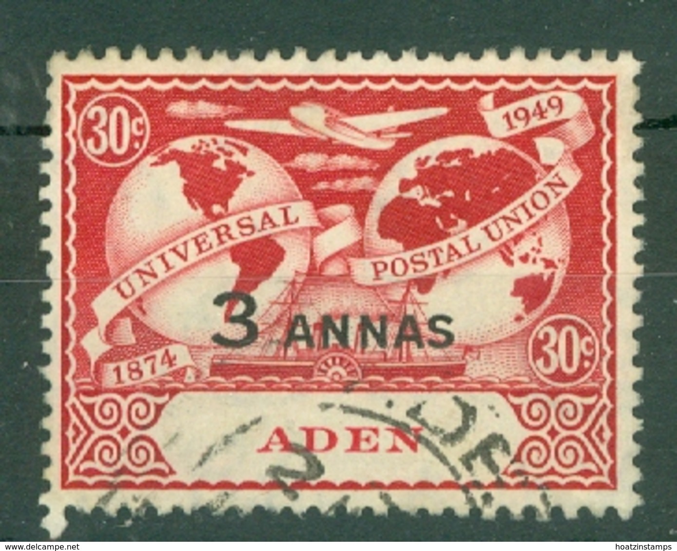 Aden: 1949   U.P.U.   SG33   3a N 30c  Used - Aden (1854-1963)