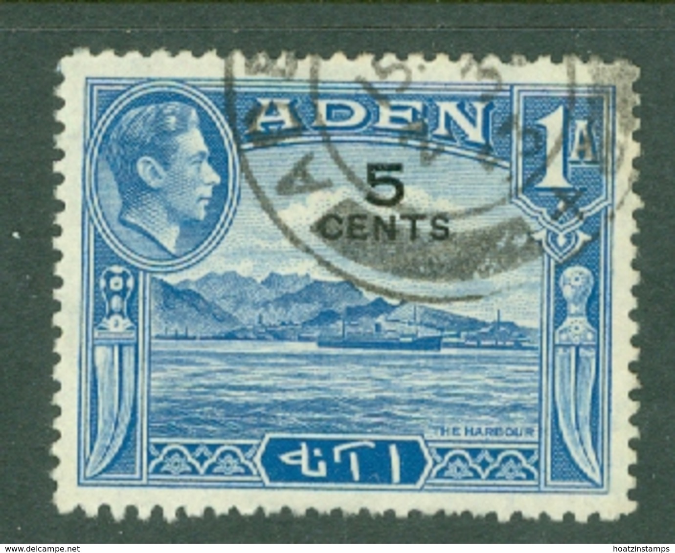 Aden: 1951   KGVI - Surcharge   SG36   5c On 1a     Used - Aden (1854-1963)