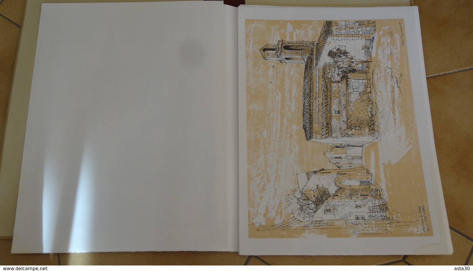 8 Lithographies (format A3 Environ) De CASTILLON DU GARD Par Paul MAUDONNET - Prenten & Gravure