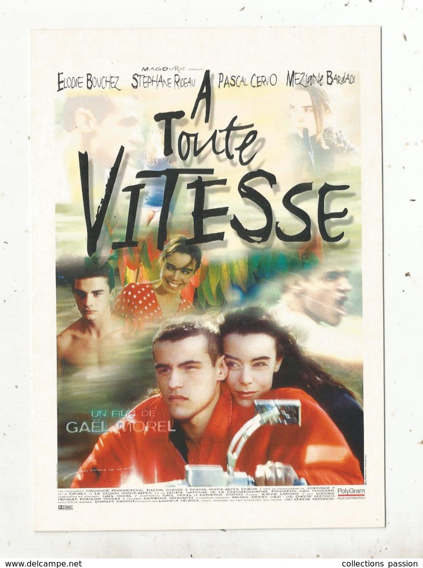 Cp, Affiche De Film, A TOUTE VITESSE , Elodie Bouchez,Stéphane Rideau....vierge,1996 - Affiches Sur Carte