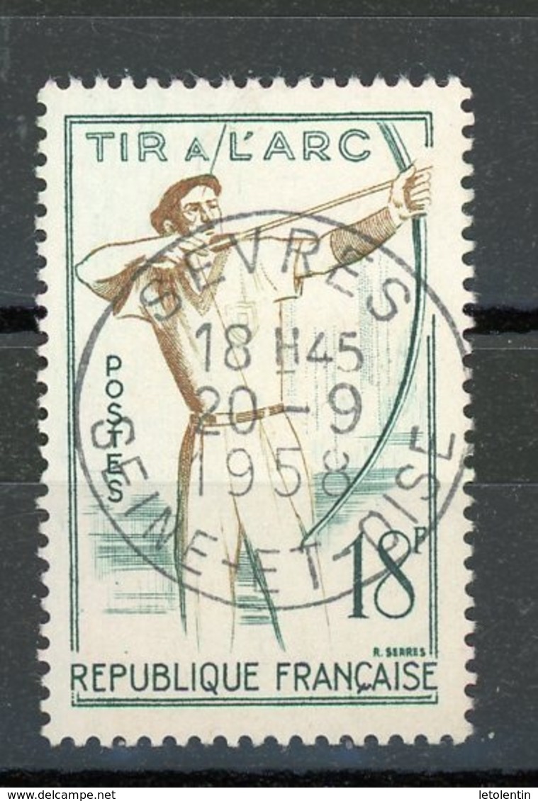 FRANCE - TIR À L'ARC - N° Yvert 1163 Obli. Ronde De SEVRES 1958 - Gebraucht