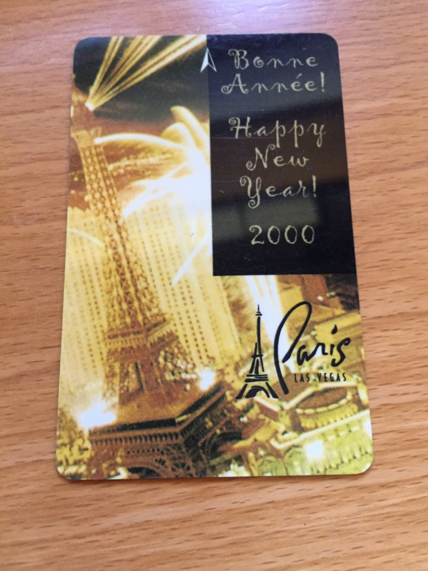 Hotelkarte Room Key Keycard Clef De Hotel Tarjeta Hotel   LAS VEGAS PARIS PARIS HAPPY NEW YEAR 2000 Millenium  V.I.P. - Ohne Zuordnung