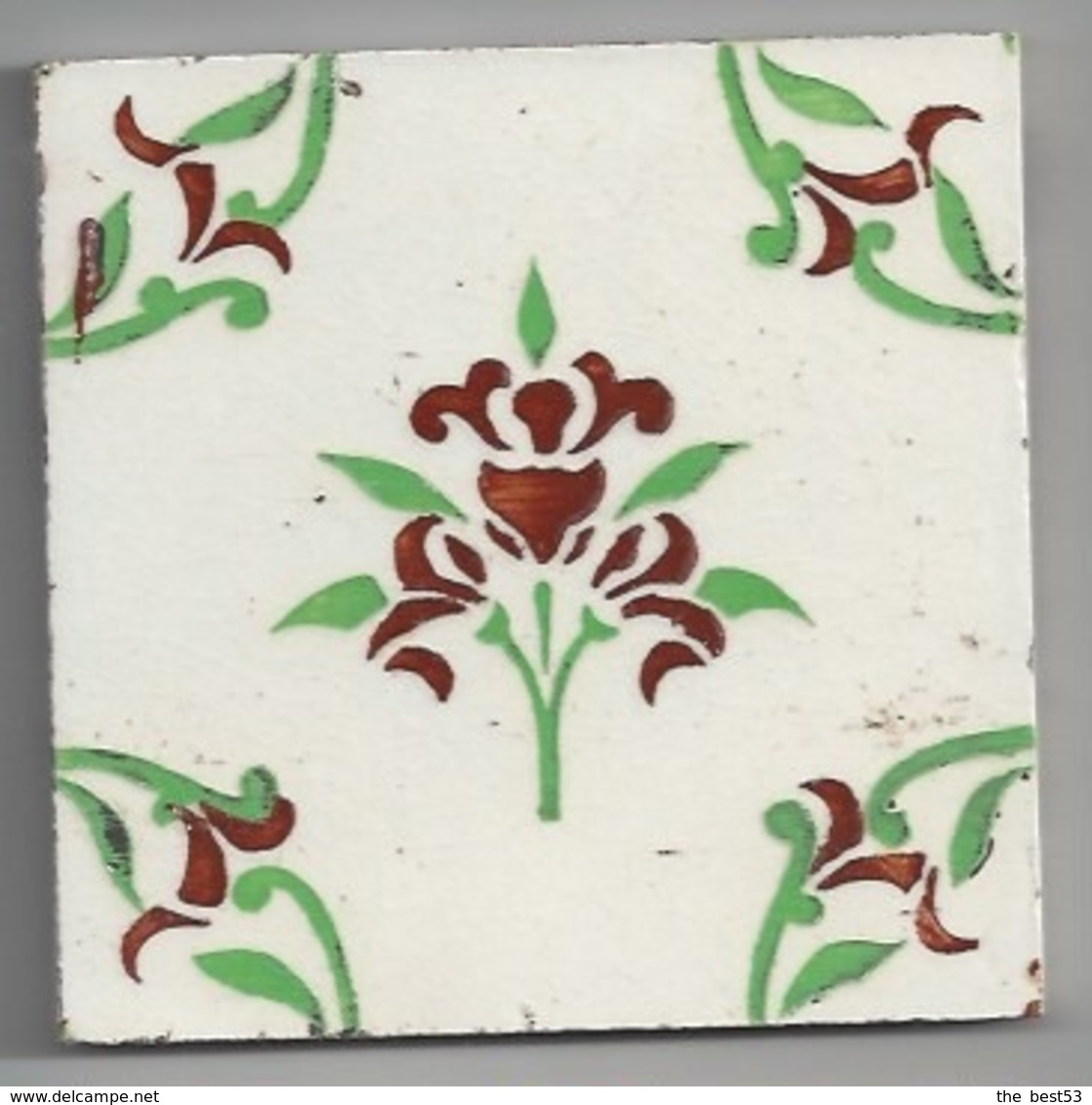 Carreau De Faience  -  Charles Fourmaintraux  à Desvres   -  1896/1918  -  11. X 11. Cm - Autres & Non Classés