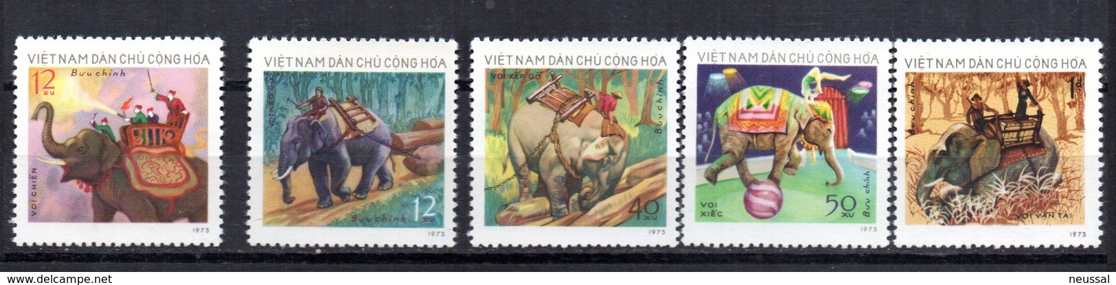 Serie Nº 808/12 Vietnam - Elefantes