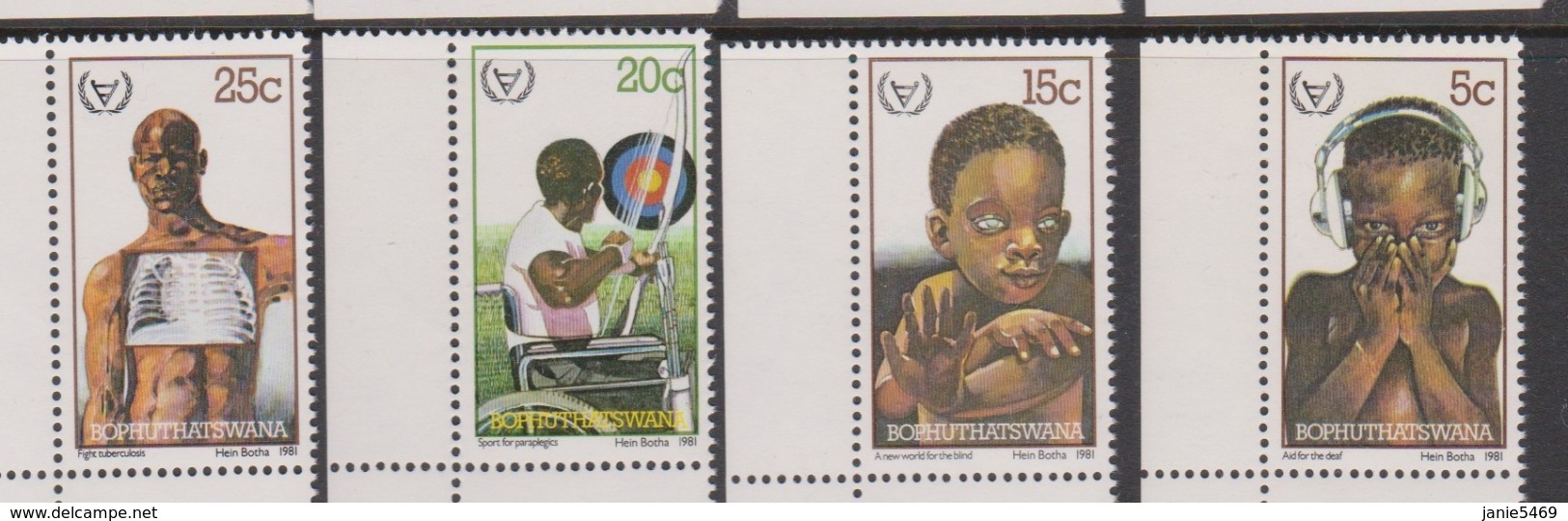 South Africa-Bophuthatswana SG 68-71 1981 International Year Of Disabled,Mint Never Hinged - Bophuthatswana