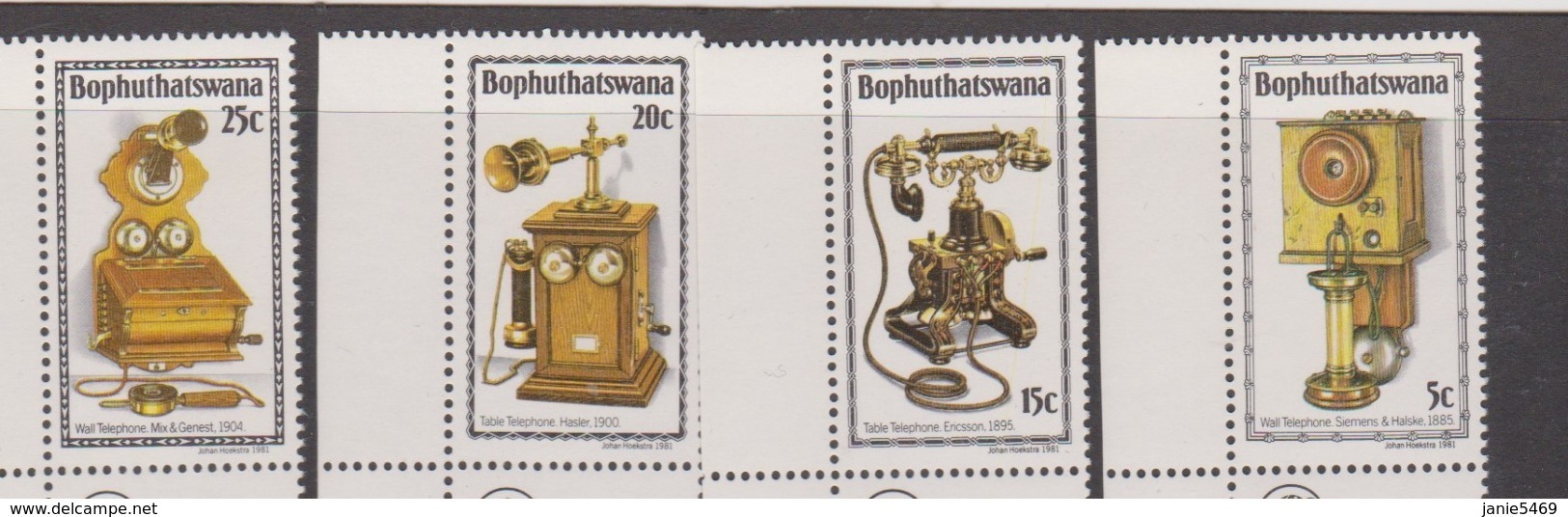 South Africa-Bophuthatswana SG 76-79 1981 History Of The Telephone,Mint Never Hinged - Bophuthatswana