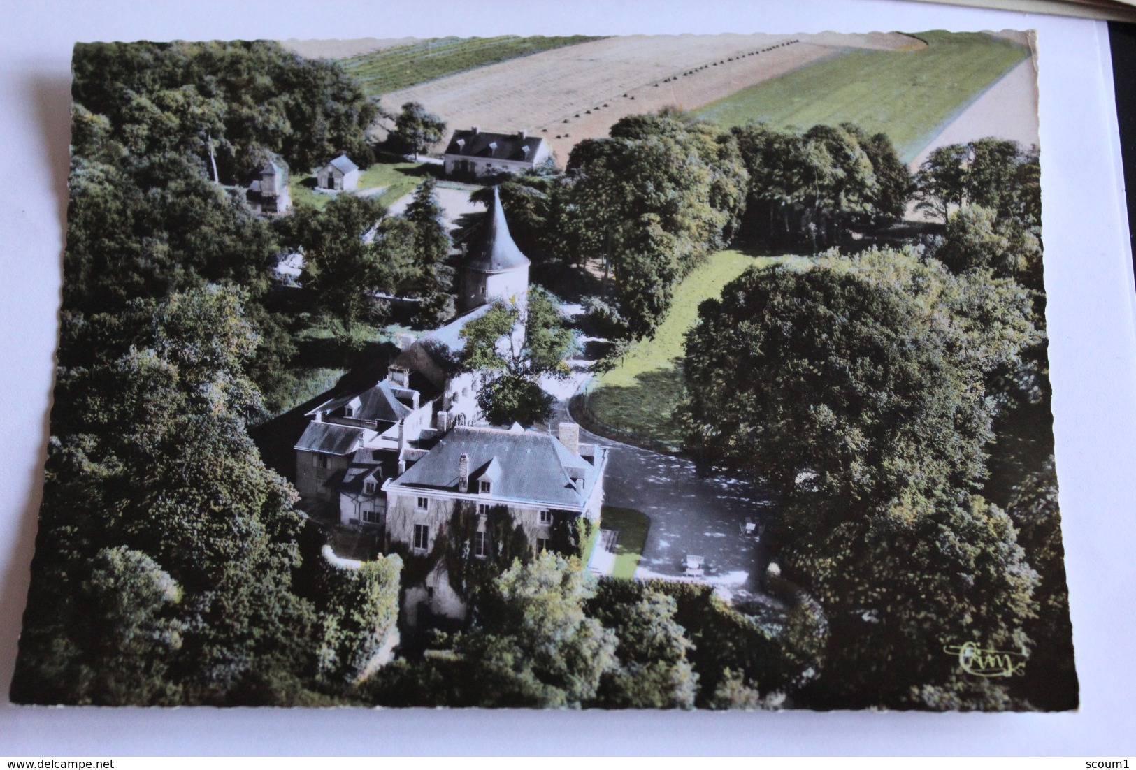 Cpsm   Dissay Sous Courcillon Vue Aerienne Le Chateau De Courcillon Photographie Veritable Combier Couleur - Andere & Zonder Classificatie