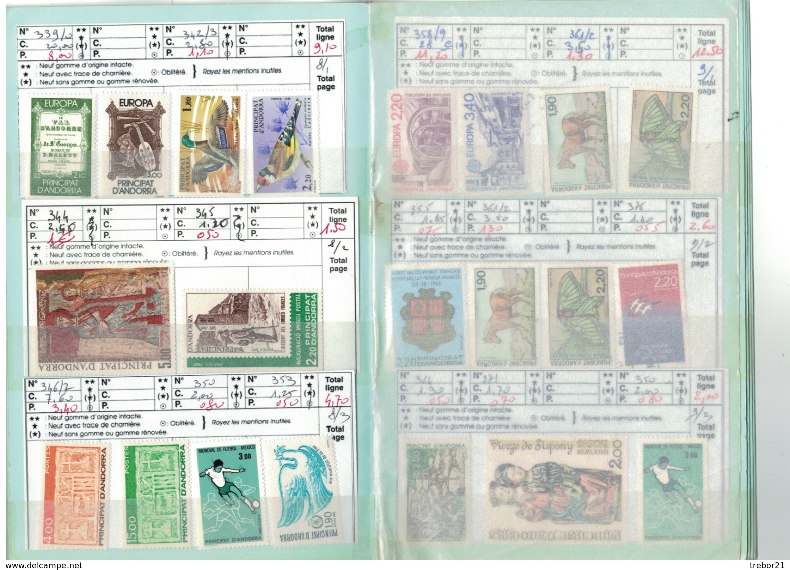 Deux Carnets D' ANDORRE  ** Cote Yvert 2011 = 924 €uros - Collections (en Albums)