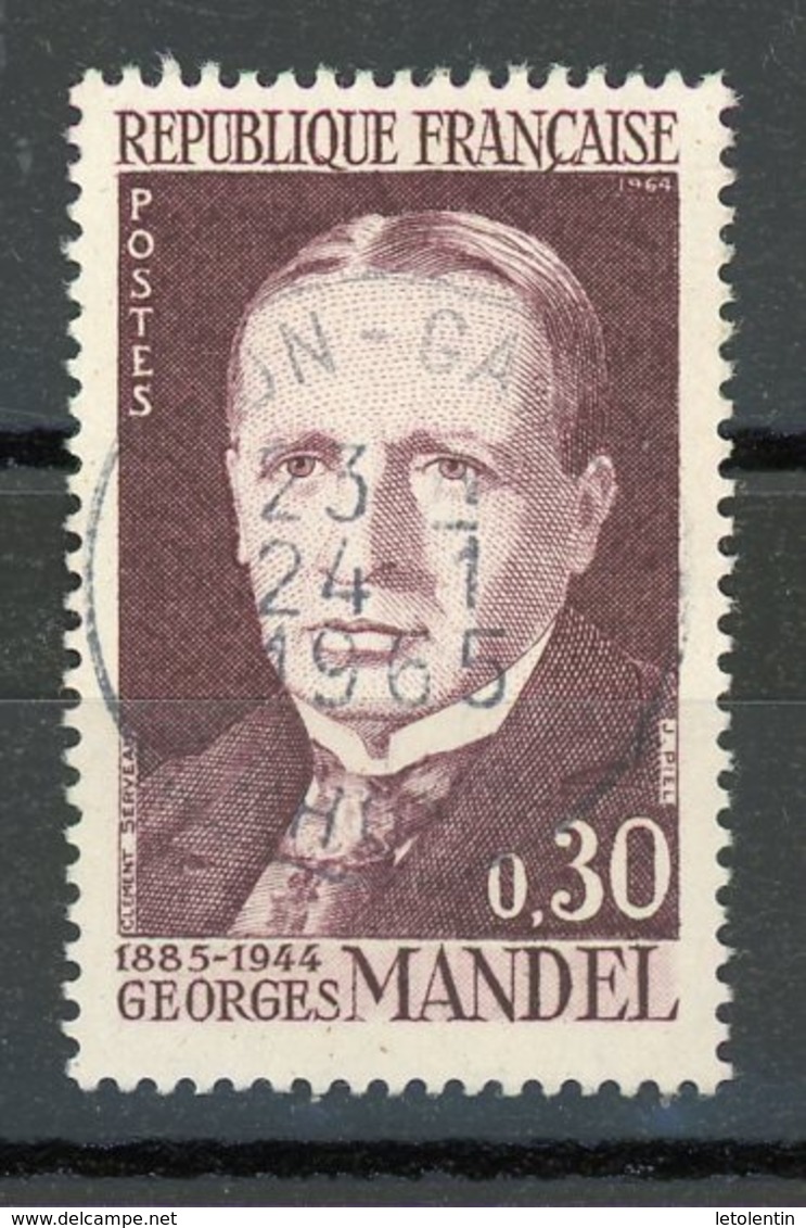 FRANCE - MANDEL - N° Yvert 1423 Obli. Ronde De LYON GARE De 1965 - Oblitérés