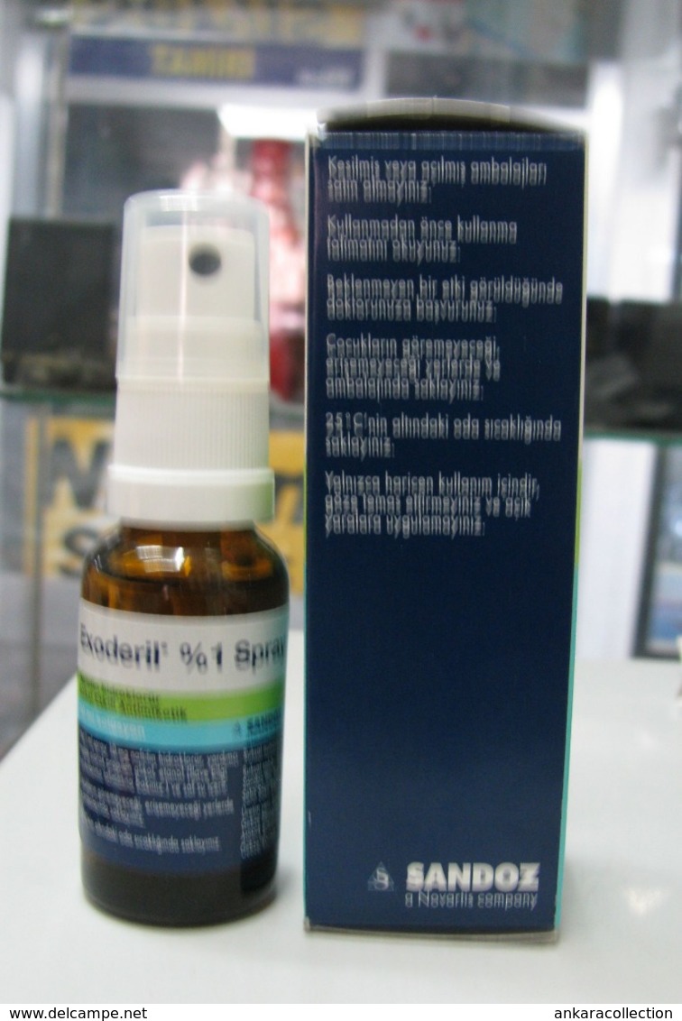 AC - EXODERIL SPRAY SANDOZ - NOVARTIS UNOPENED BOTTLE FOR COLLECTION MEDICINE EXPIRY DATE - MARCH 2019 - Medical & Dental Equipment