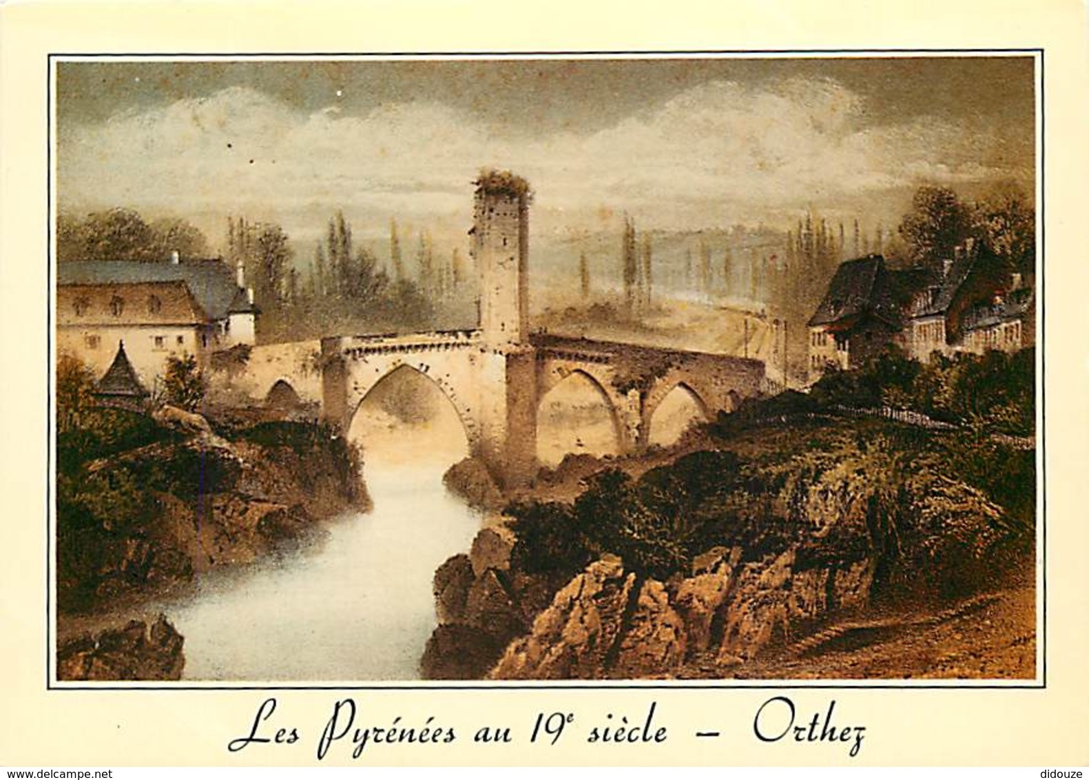 64 - Orthez - D'après Une Gravure D'époque - Gravure Lithographie Ancienne - Collection Les Pyrénées Au XIXe Siècle - Ca - Orthez